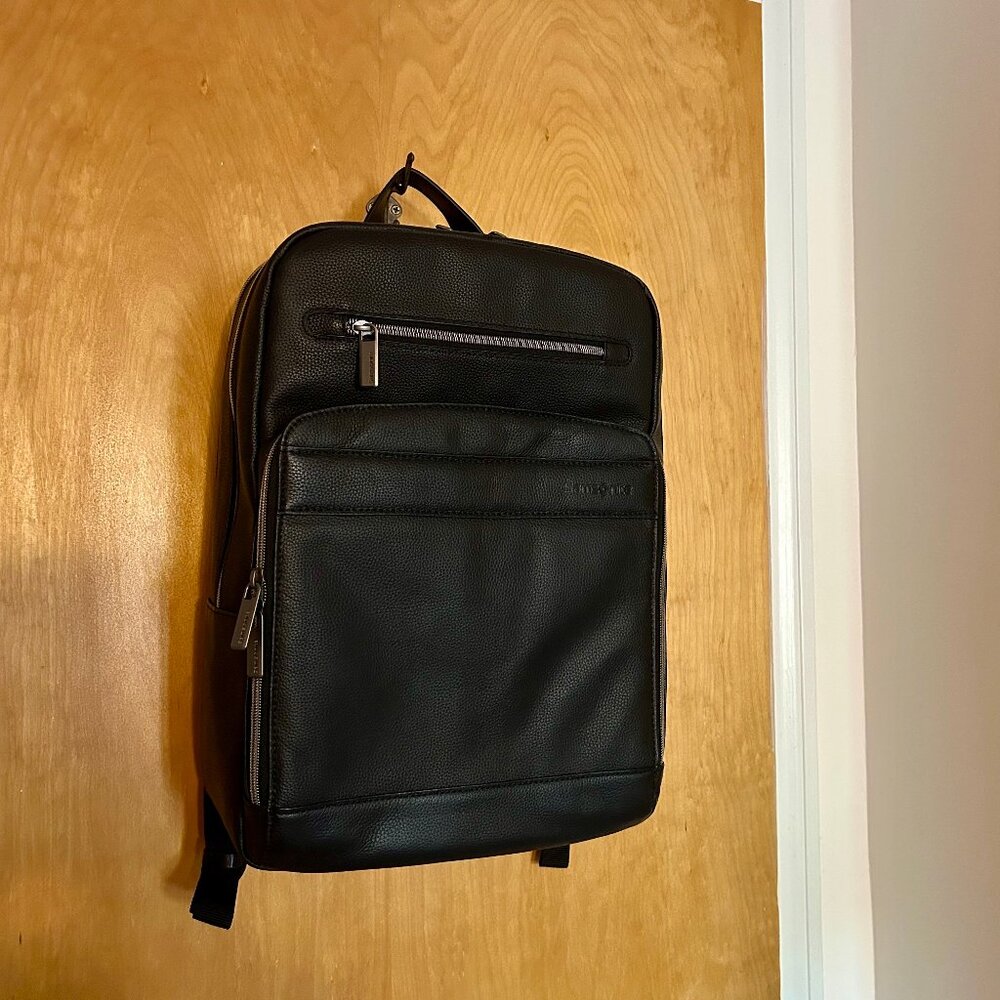 Samsonite Black Leather Backpack - Picture 2 of 4